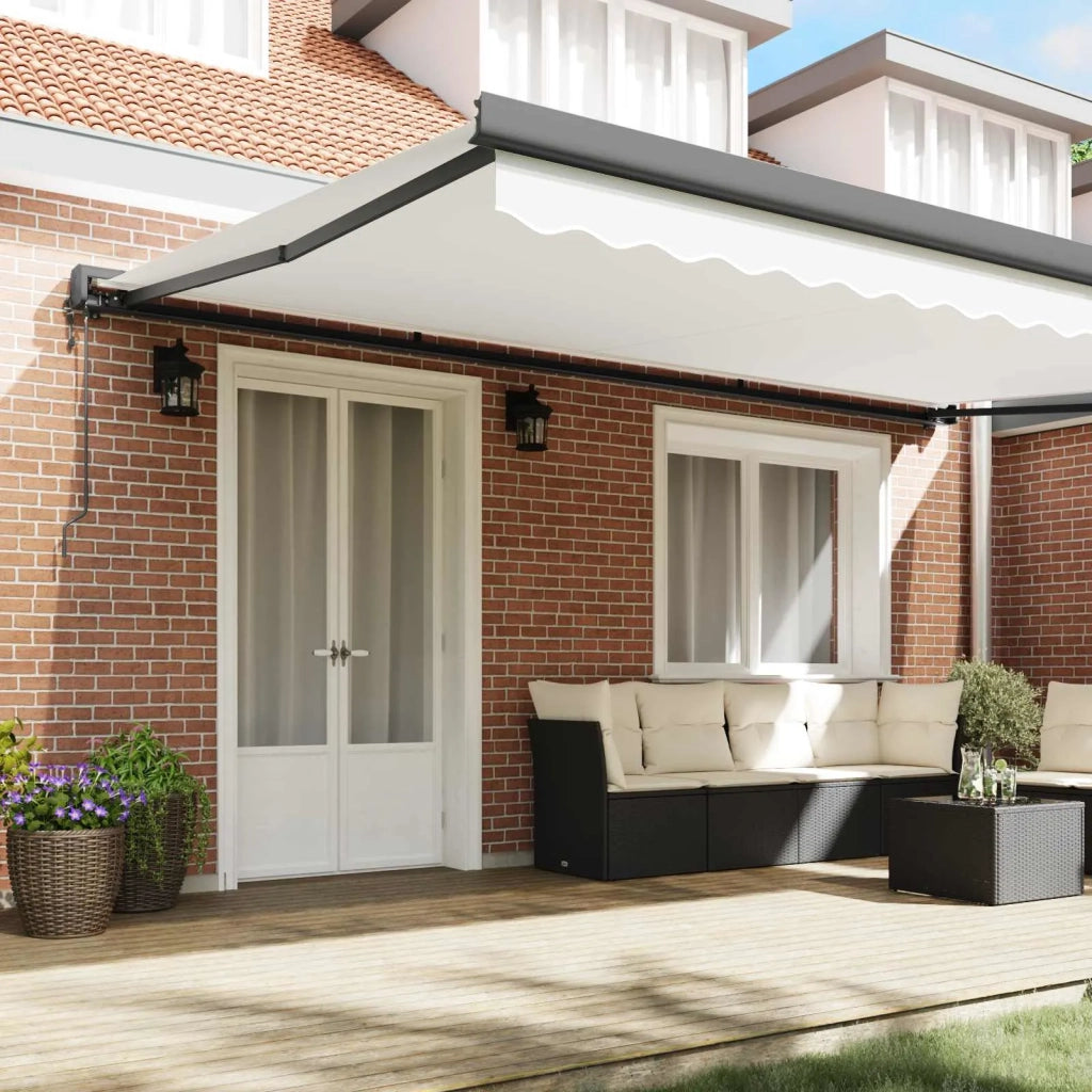 Tenda da Sole Bianco 500 x 300 x 165 cm Poliestere e Alluminio 3331366