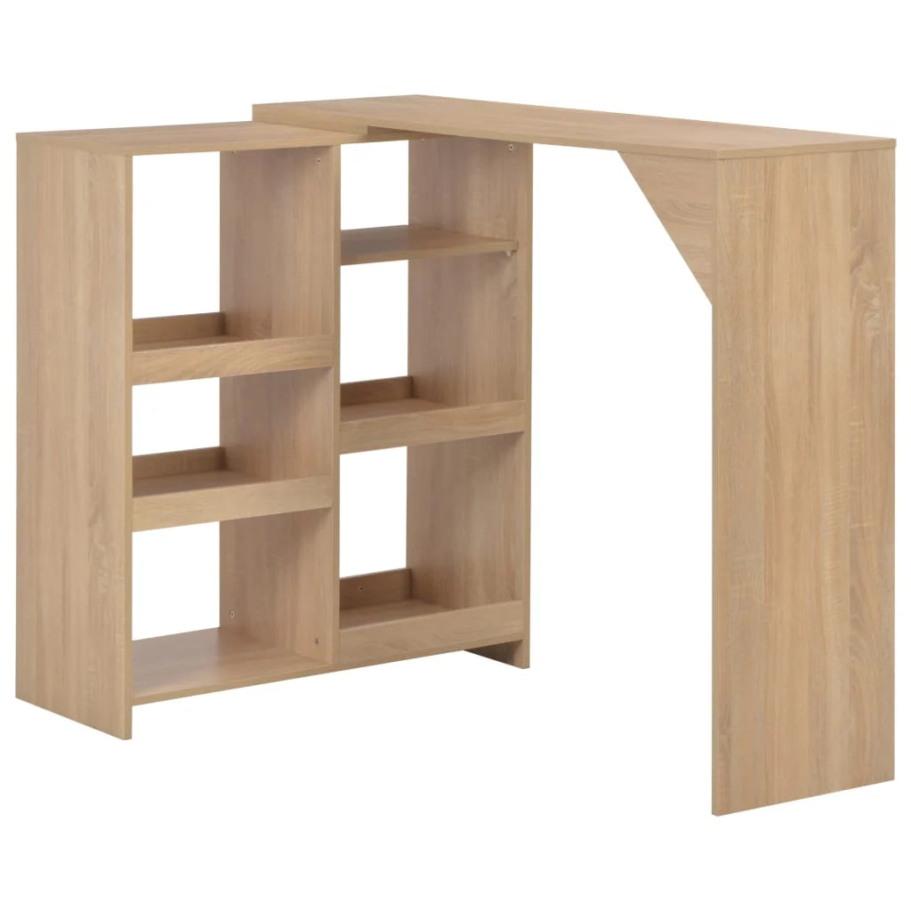 Tavolo alto da bar/bistrot con ripiano rimovibile rovere beige 138 cm 0902048