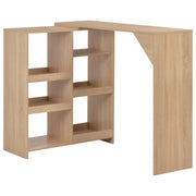 Tavolo alto da bar/bistrot con ripiano rimovibile rovere beige 138 cm 0902048