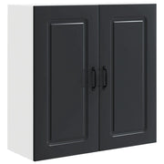 Mobile da cucina moderno con vano contenitore interno 80 x 31 x 80 cm realizzato in legno composito nero 02_0053734