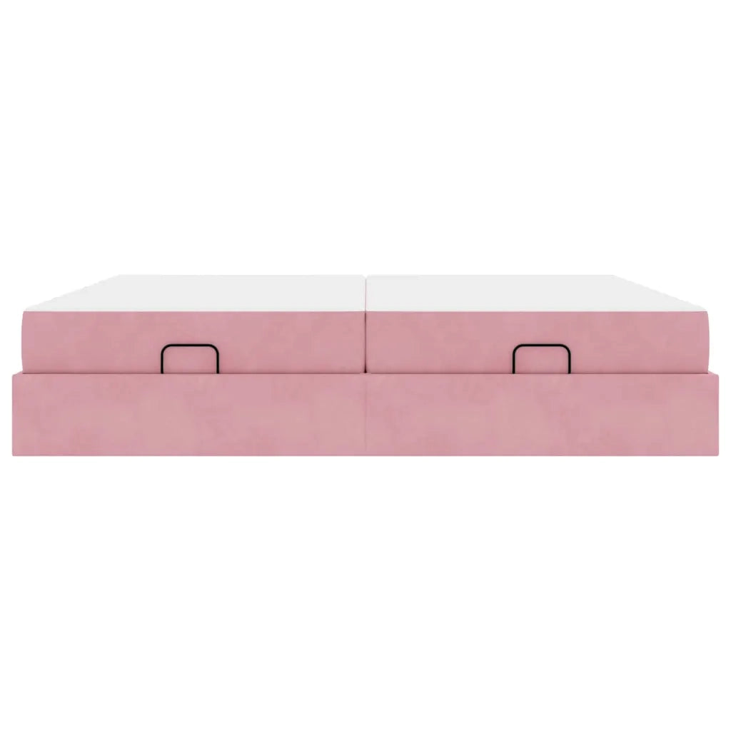 vidaXL Struttura del letto Rosa 200 x 200 cm Velluto