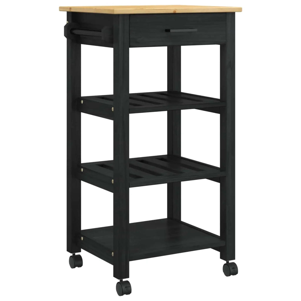 Carrello da Cucina MONZA Nero 48 x 40 x 88,5 cm CFW5628841