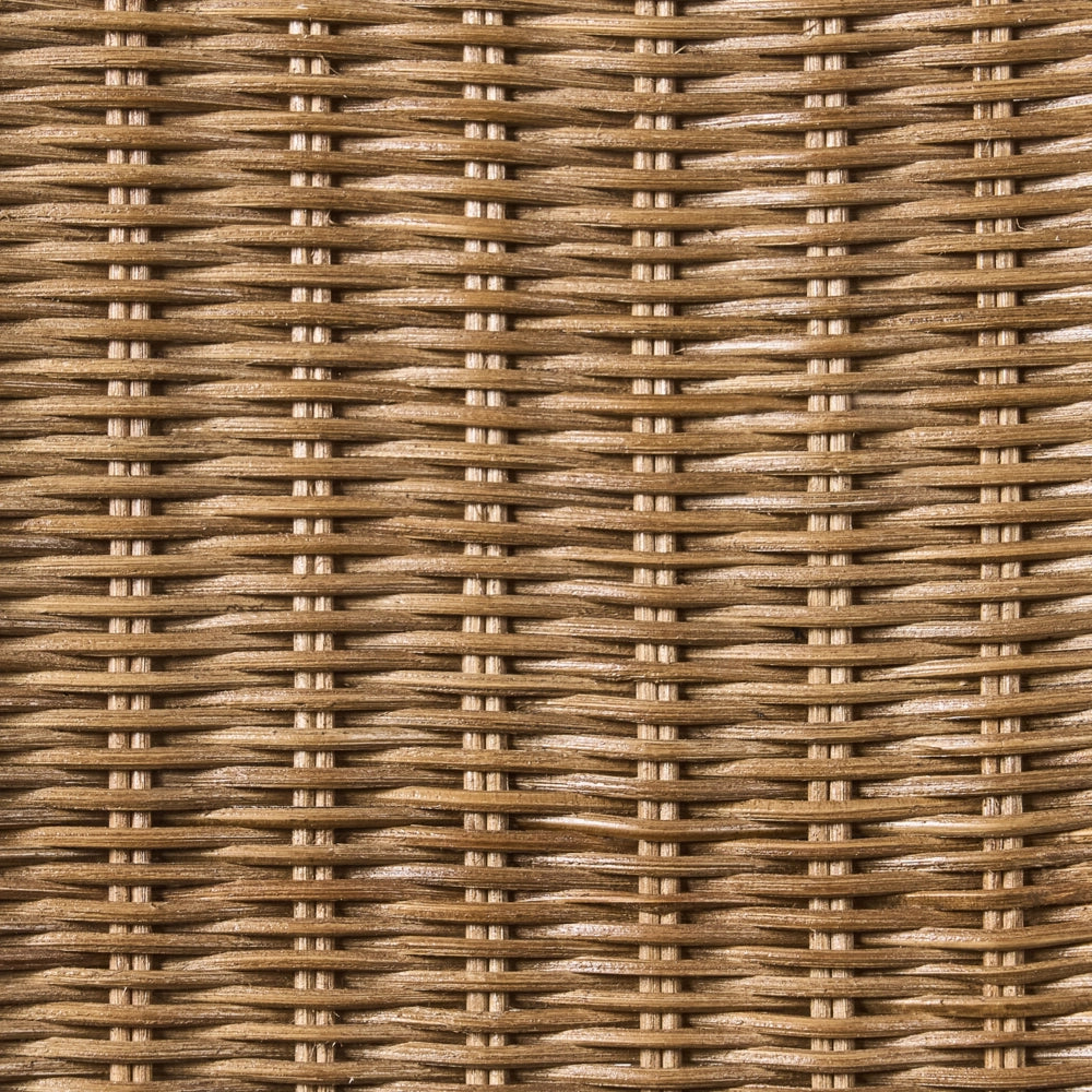 Set di 2 sedie da pranzo in rattan intrecciato con schienale alto per soggiorno colore marrone