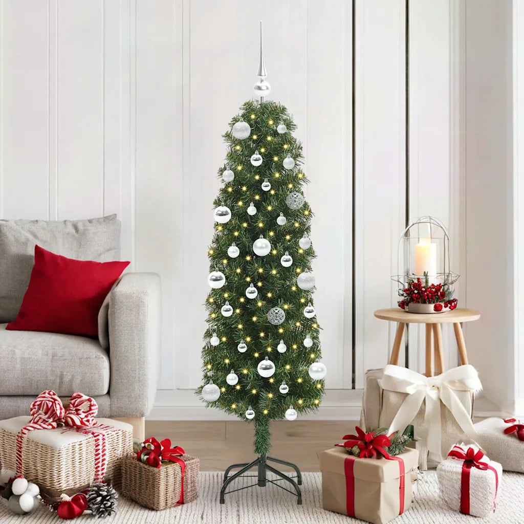 Albero di Natale artificiale con 150 LED Verde 150 cm
