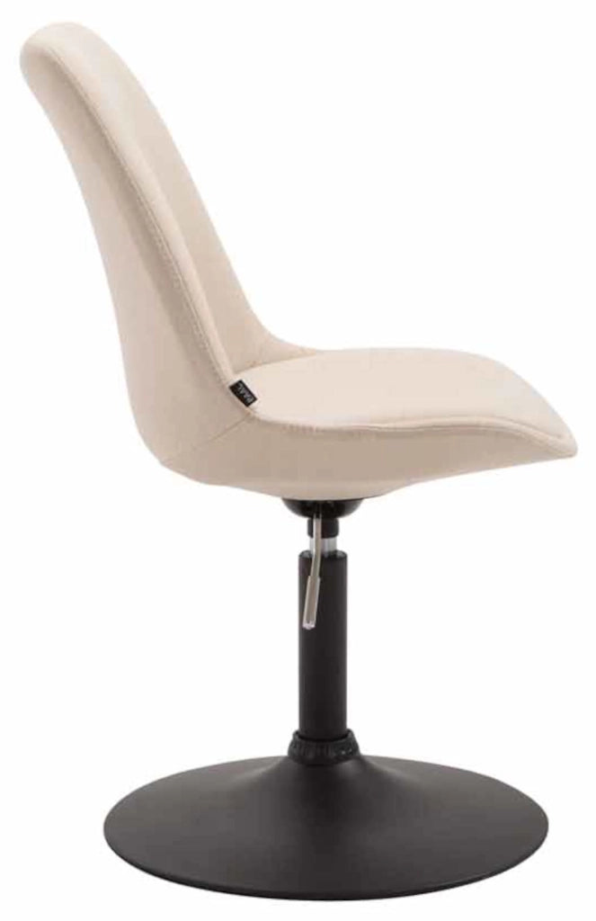 Set di 4 sedie da pranzo in tessuto Maverick crema,nero