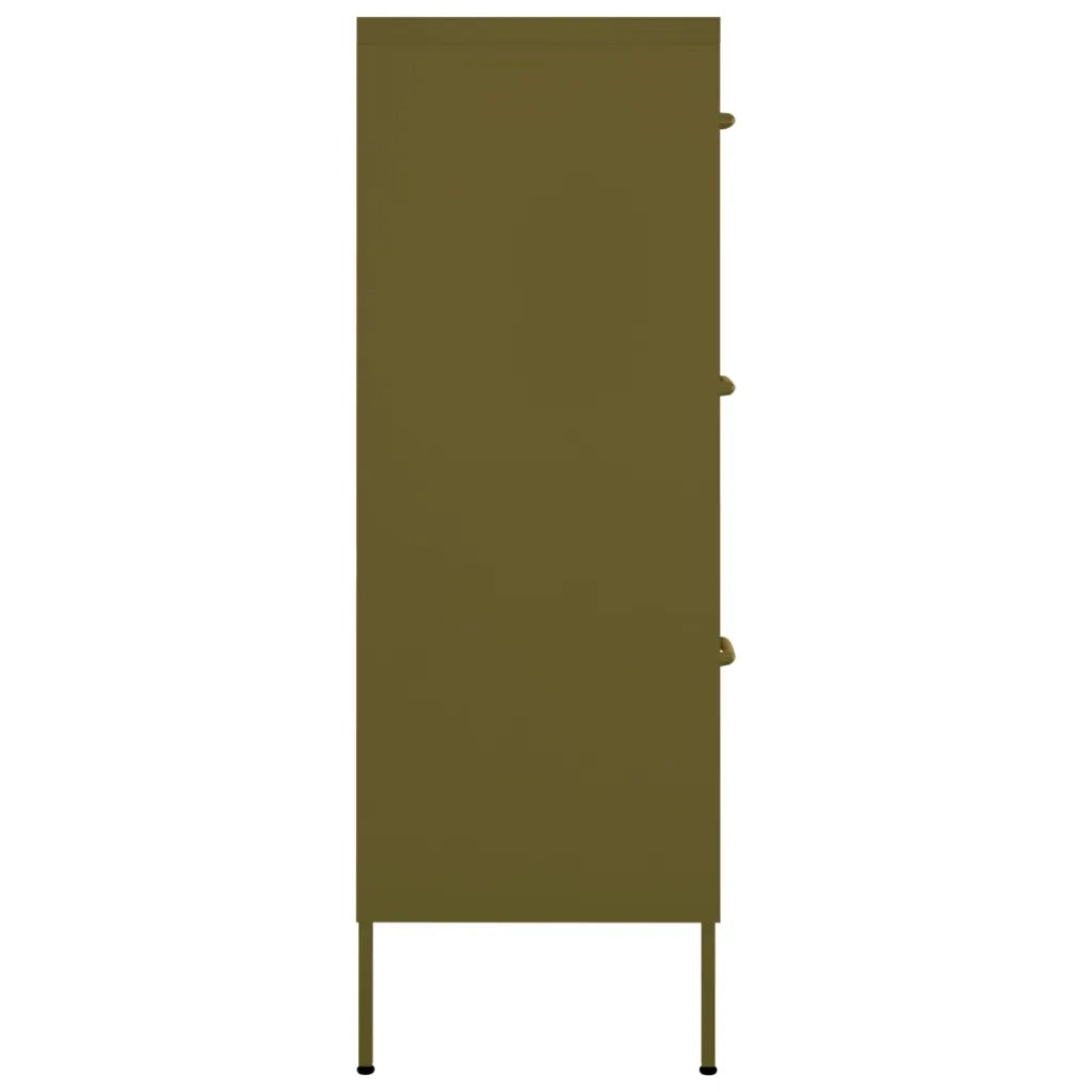 Cassettiera Verde Oliva 80x35x101,5 cm in Acciaio 336144