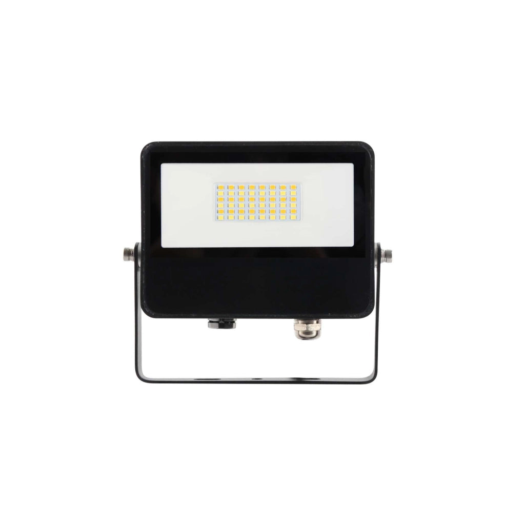 Sky Proiettore LED da Esterno 20W Switch con Temperatura Colore Regolabile 3000K-4000K-5000K, Fascio 115º, Struttura in Alluminio Nero Opaco