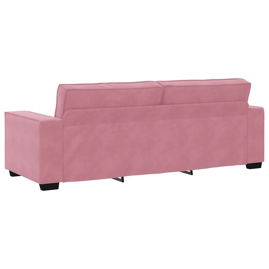 Set di Divani 2 pz con Cuscini rosa in Velluto