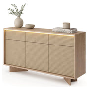 Madia Hatareta, Credenza 3 Cassetti, 154x40x84h cm Marrone Rovere