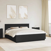 Struttura del letto Nero 200 x 200 cm Legno multistrato