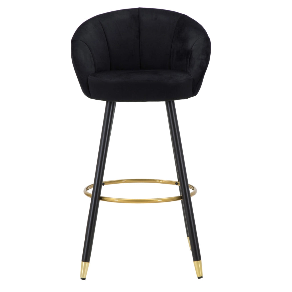 Huanca, Sgabello Imbottito, 55x56x104h cm Nero