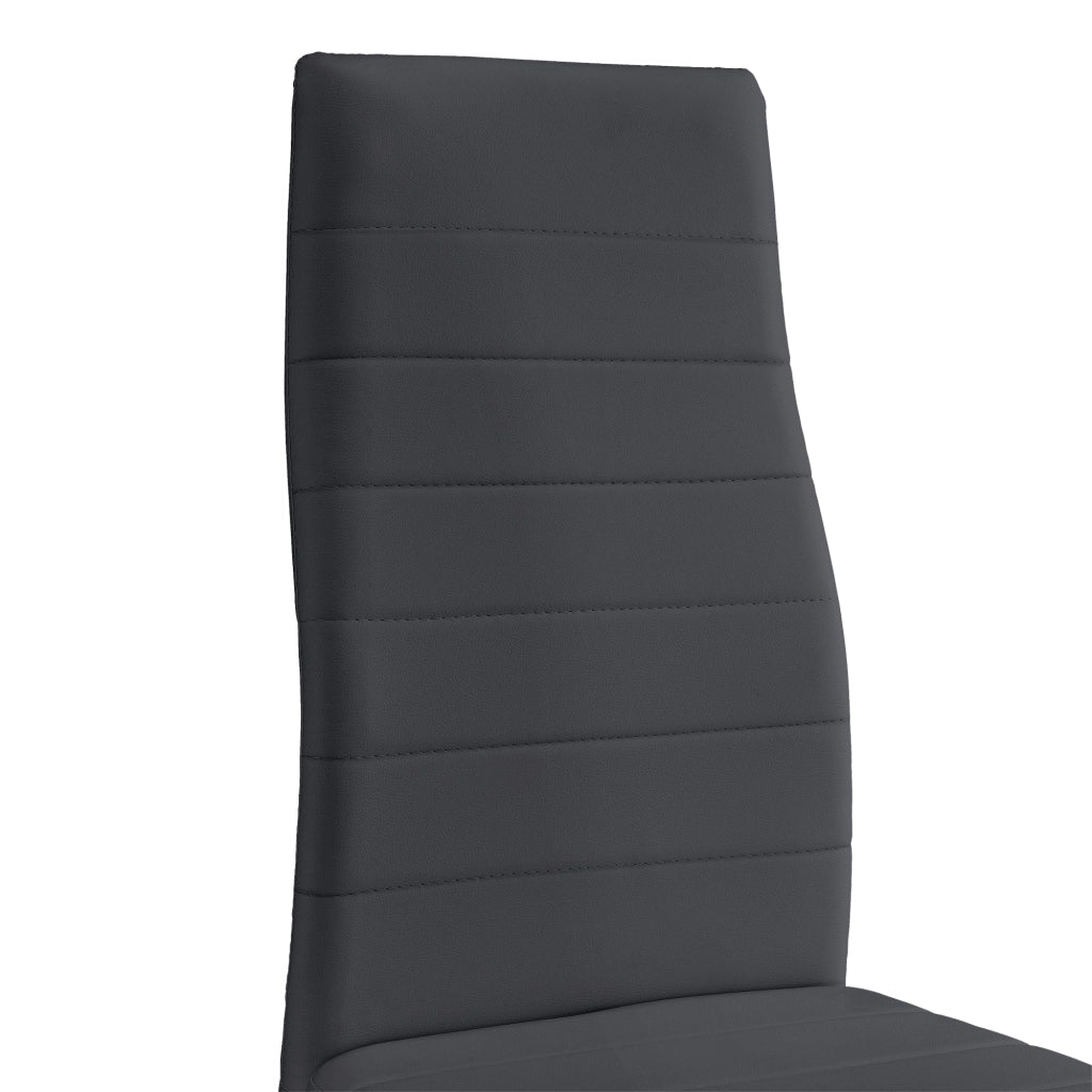 Set di 2 sedie da pranzo impilabili seduta sintetica 96 cm grigio scuro 03_0005743