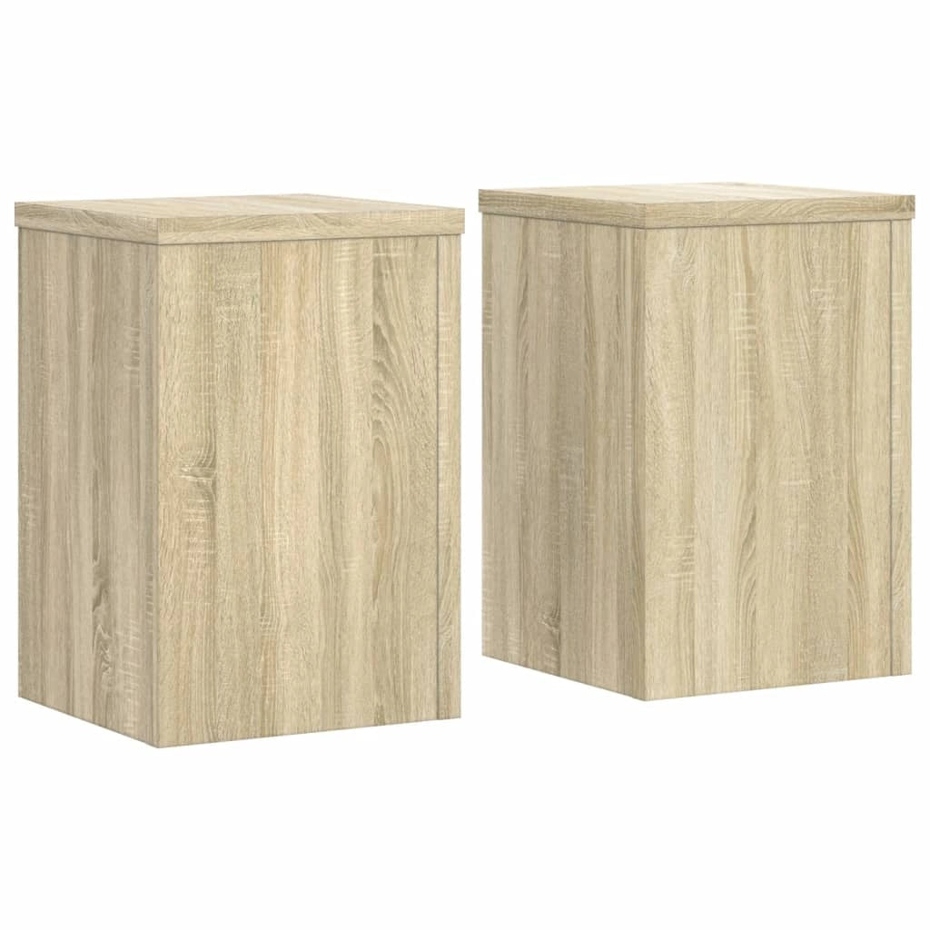 Supporti per piante mobili per fiori set da 2 legno ingegnerizzato Sonoma marrone 02_0045346