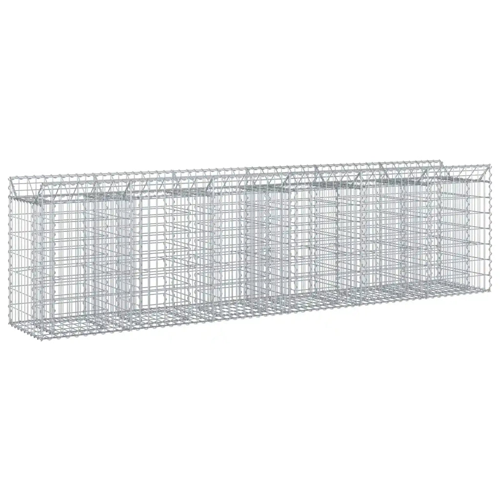 Letto rialzato in gabbione 2 pz Argento CFW3720678
