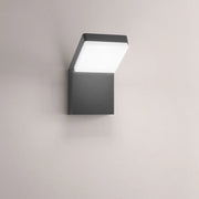 Applique Esterno Moderna Piega Alluminio Antracite Led 20W Dimmerabile Ip65