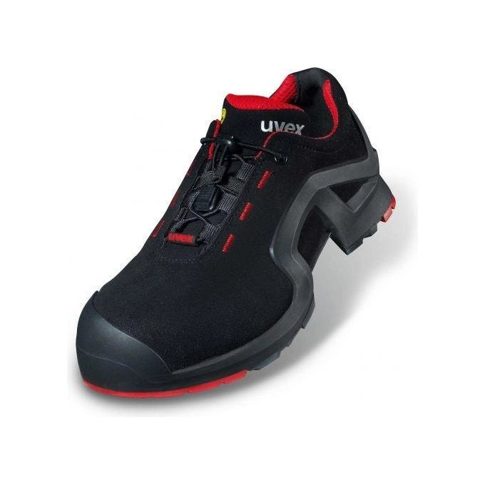 Uvex 85162 1 X-tended Support Scarpe Antinfortunistiche S3 SRC ESD Allacciatura Rapida Taglia 45 colore Nero Rosso
