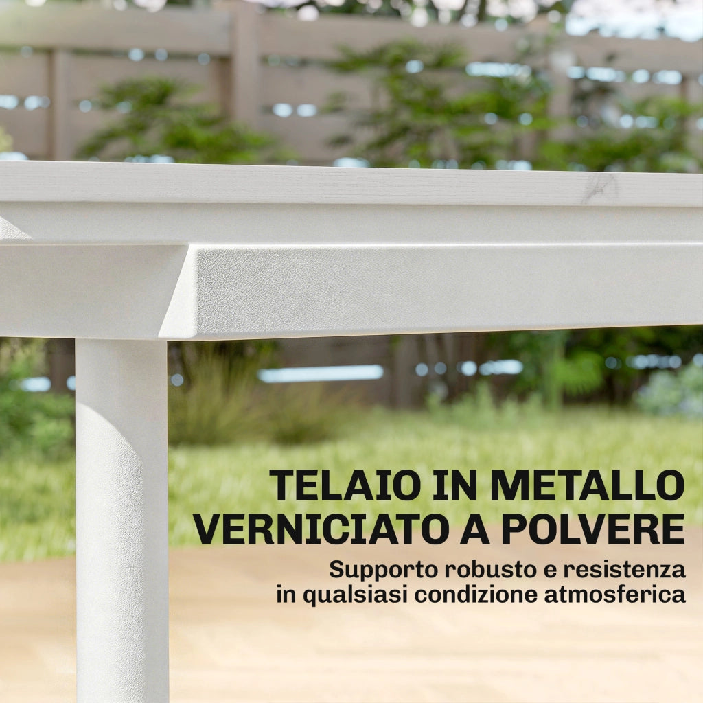 Tavolo da Giardino Rettangolare per 6 Persone ¨C zephmum ¨C Piano in WPC 140x80 cm