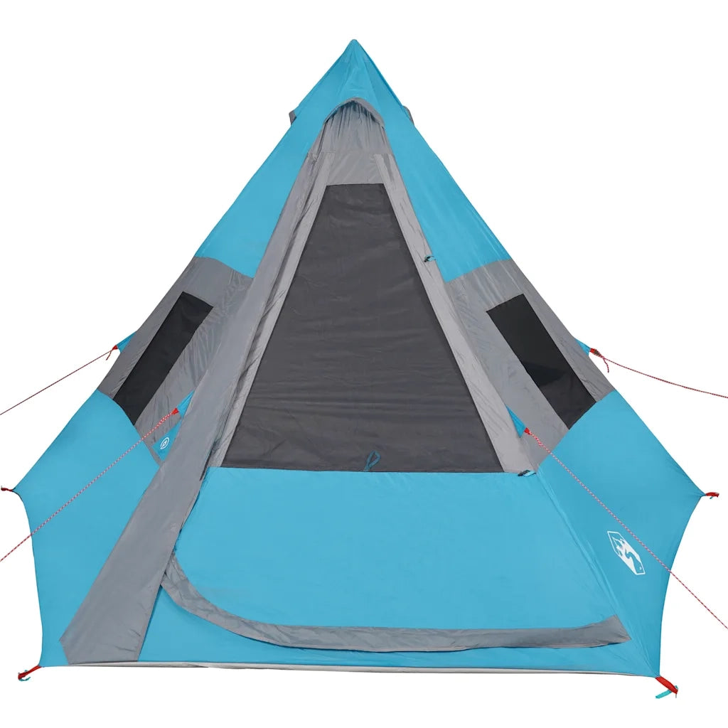 Tenda da campeggio | Tenda da campo Tipi per 7 Persone Blu Impermeabile