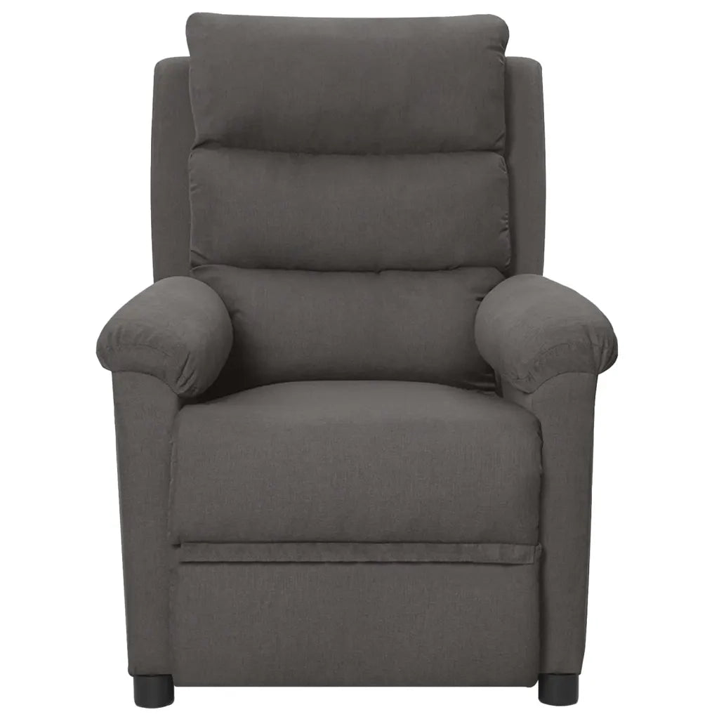 Poltrona | Sedia Relax Elettrica Reclinabile Grigio Scuro in Tessuto