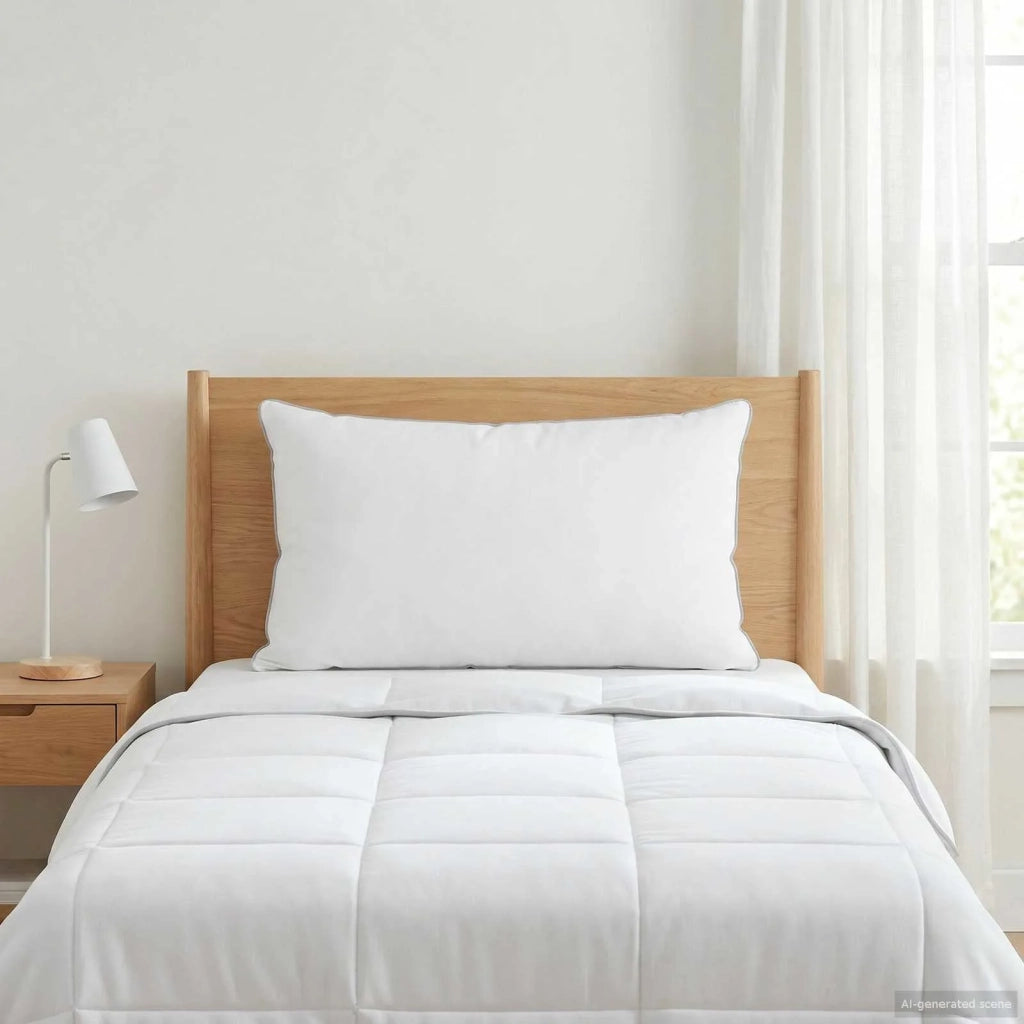 Cuscino Bianco 60 x 70 cm Fibra di bambù 42042025