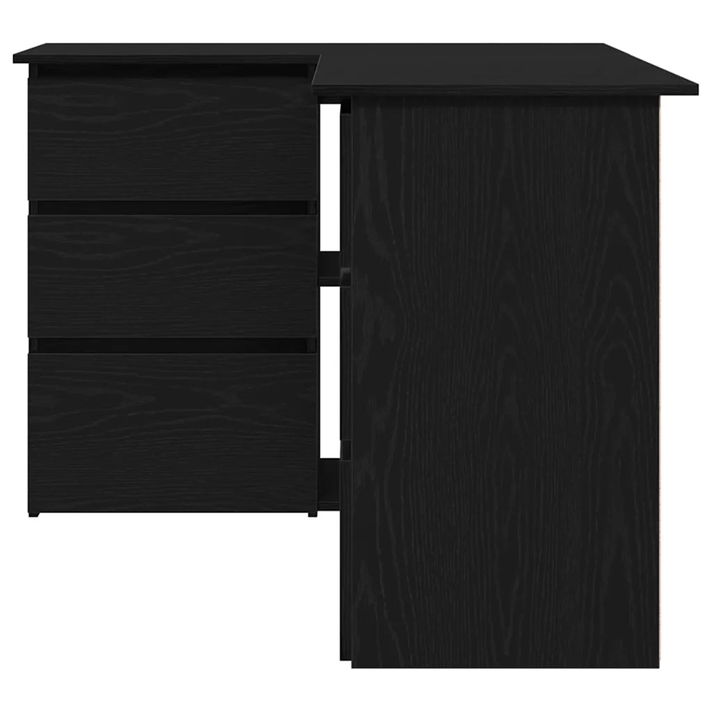 Scrivania Rovere Nero 145 x 100 x 76 cm Legno multistrato 862006