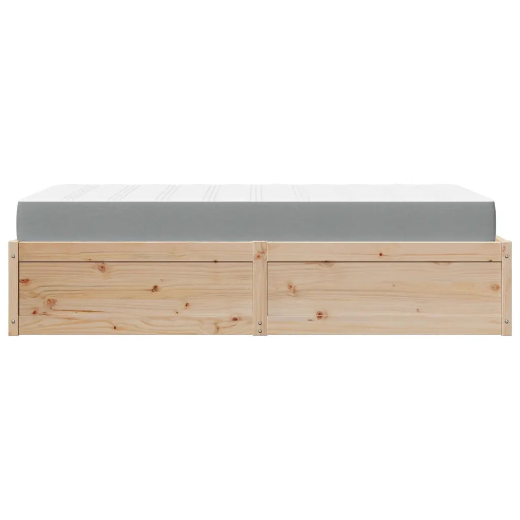 vidaXL Letto con Materasso 100x200 cm in Legno Massello di Pino