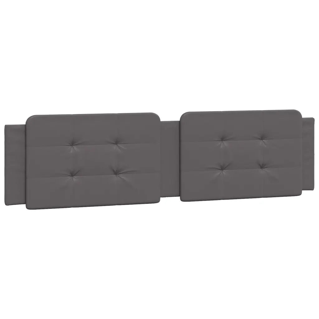Letto con Materasso Grigio 200x200 cm in Similpelle