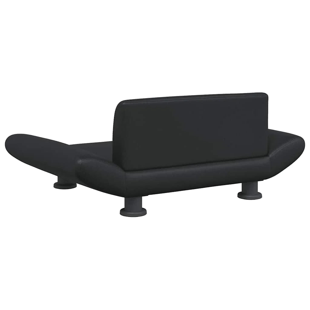 Cuccia per cani comoda cesta da divano 70 x 45 x 28 cm similpelle nera 02_0042810