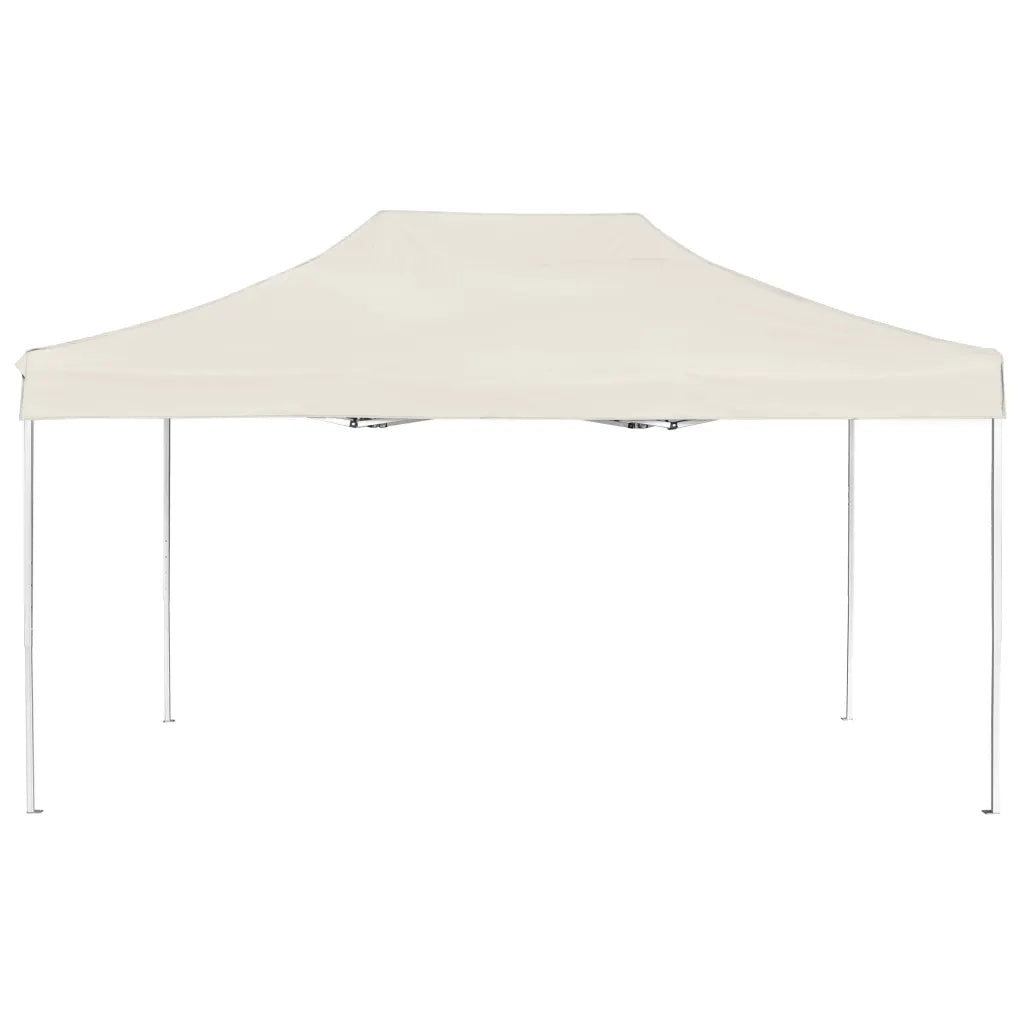 Gazebo Professionale Pieghevole in Alluminio 4,5x3 m Crema 45491