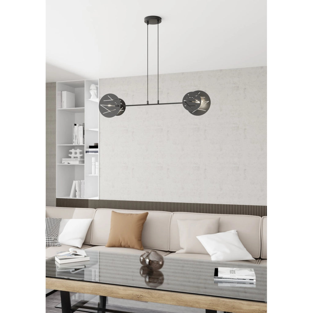 Lampada a sospensione Xotic in acciaio nero