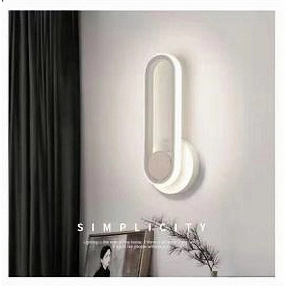 Trade Shop - Applique Da Parete Led 13 W Ovale Verticale Orientabile Bianco Luce Fredda 50339 -