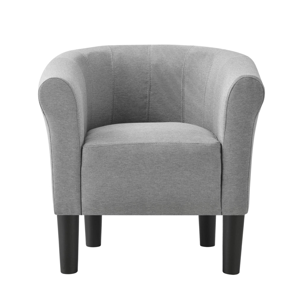 Poltrona lounge seduta in tessuto di poliestere 70 cm grigio chiaro 03_0001934