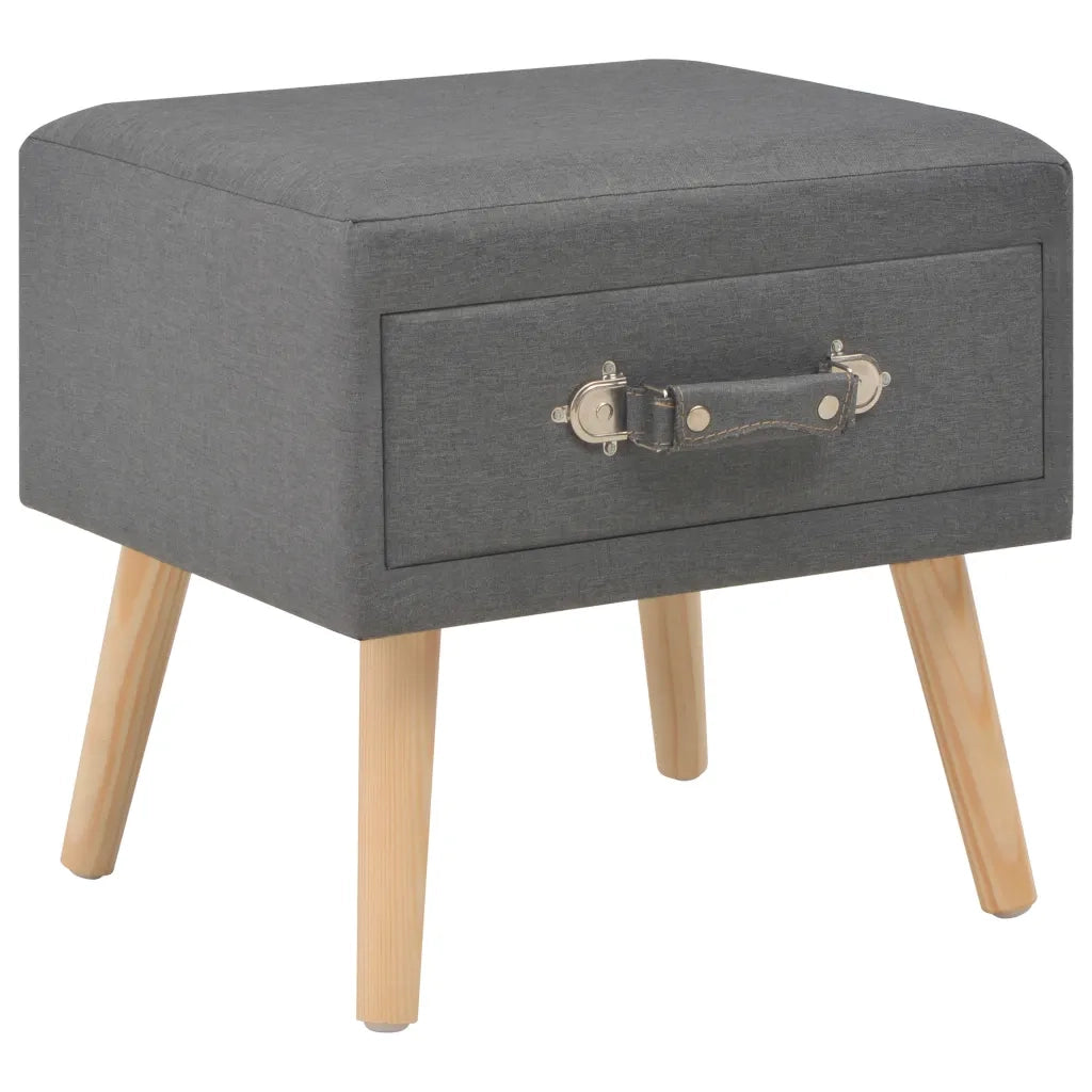Comodini Grigio Scuro 2 pz 40x35x40 cm in Tessuto 276379