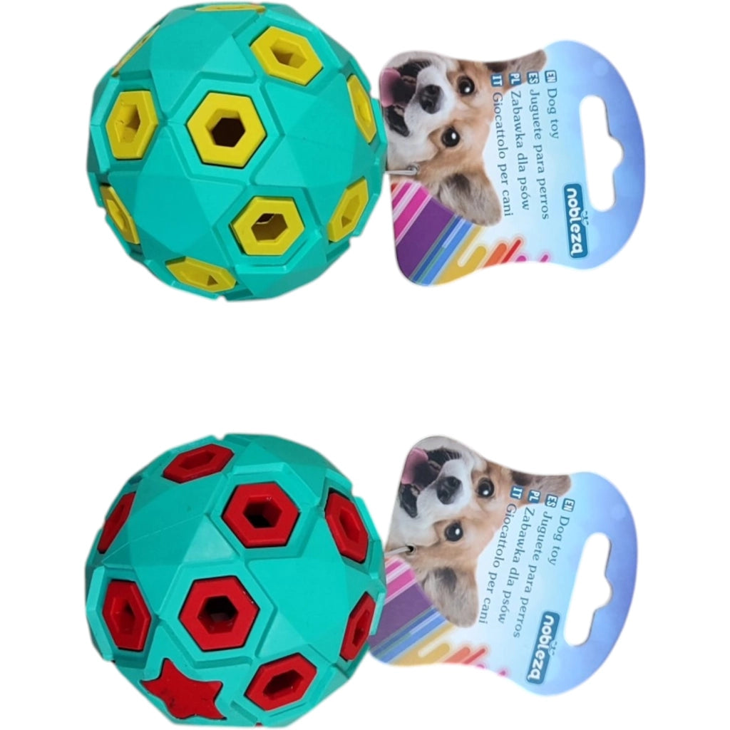 GIOCO PER CANE PALLINA IN GOMMA CAVITA'A STELLE