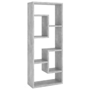 Scaffale a parete | Ripiano a parete | Mensola a parete Grigio Cemento 36x16x90 cm Legno Multistrato