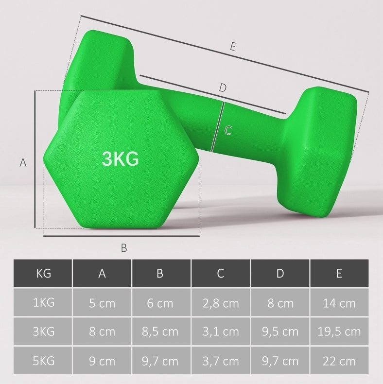 Set manubri ULEVR 6 pezzi da 1, 3 e 5 kg con supporto trasformabile in kettlebell, grigio e nero