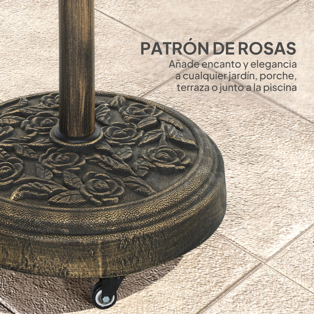 Base per Ombrellone con Ruote ¨C zephmum ¨C Bronce ?49x42 cm