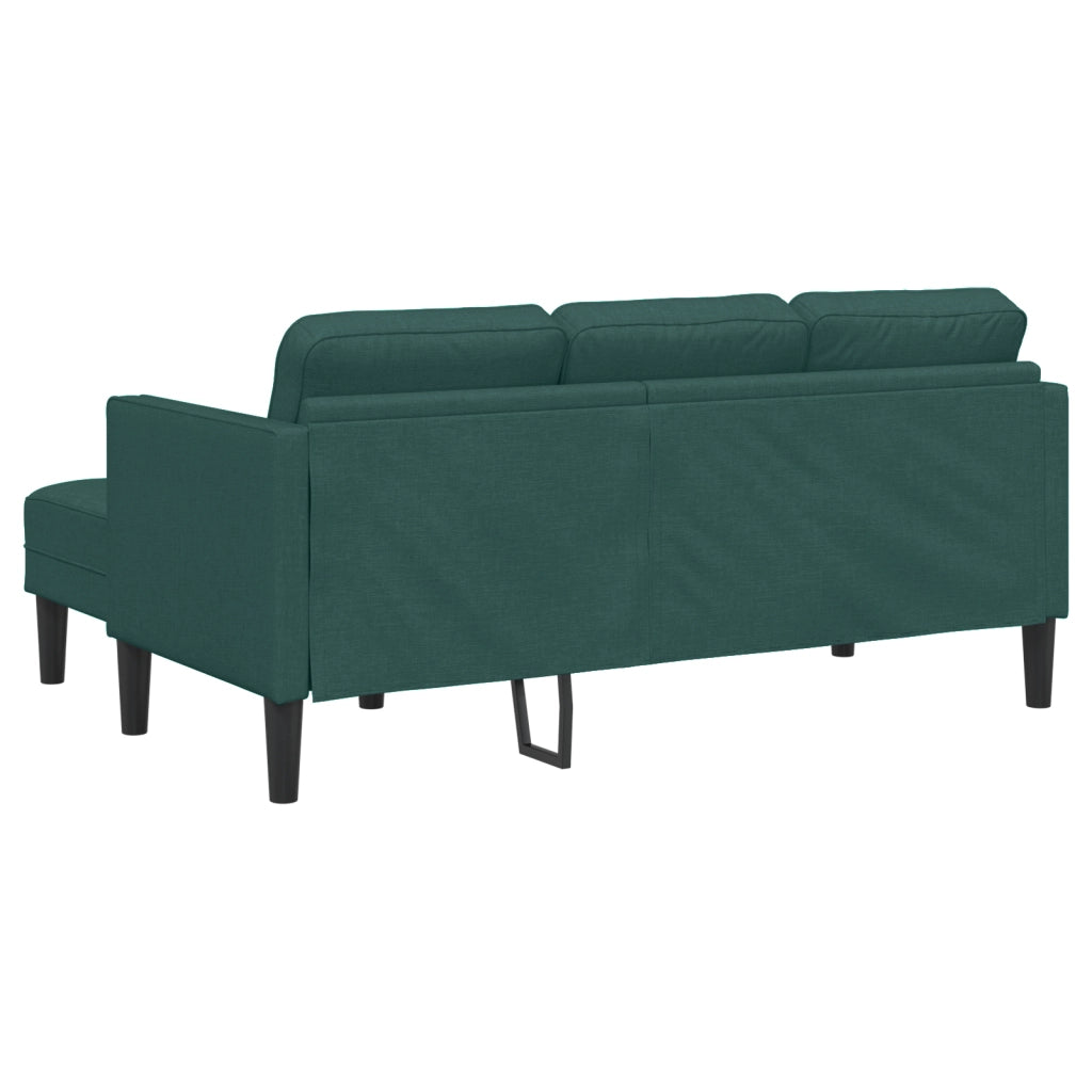 Divano angolare 3 posti  Verde scuro 160 cm in tessuto