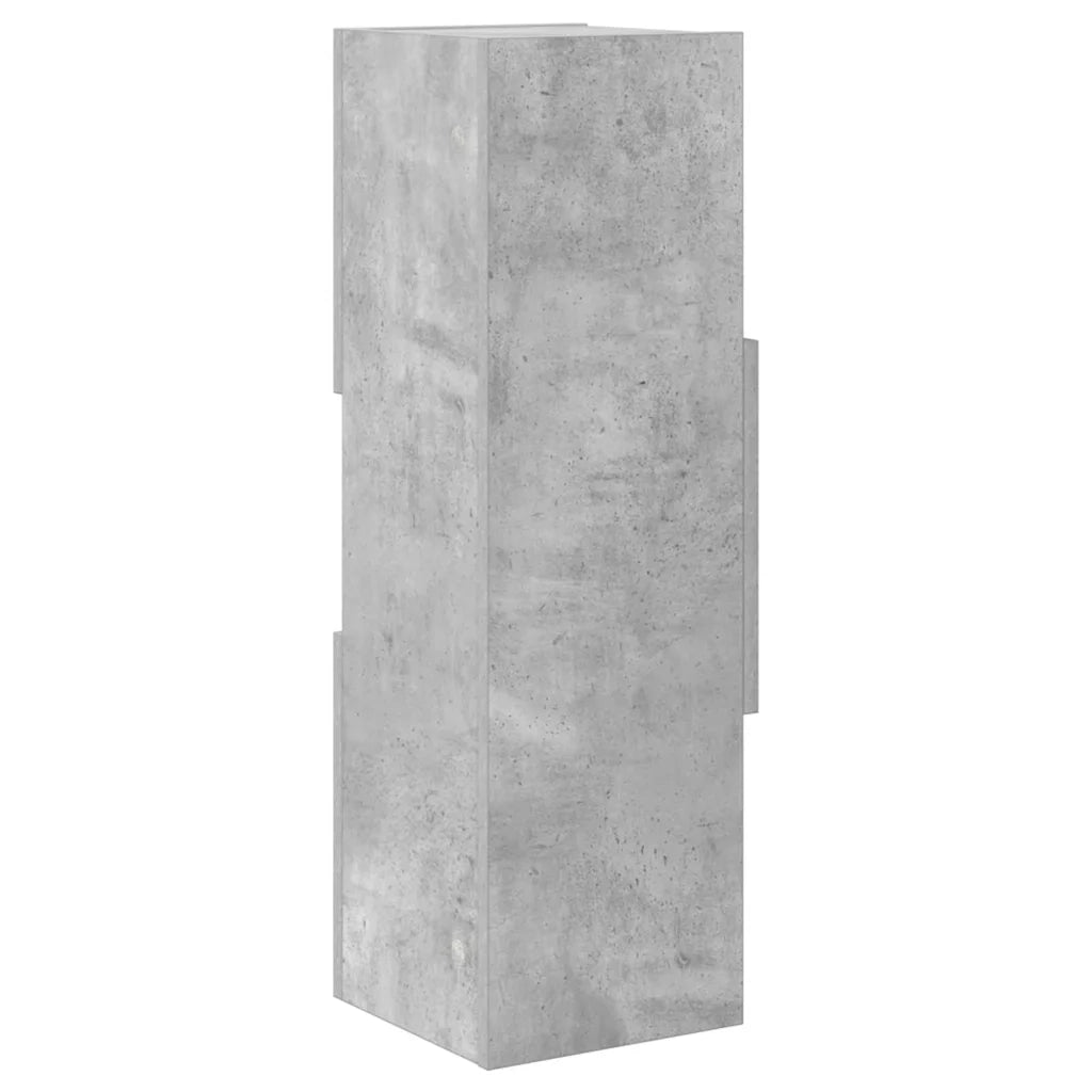 Mobile angolare Grigio cemento 25,5x25x80cm Legno multistrato