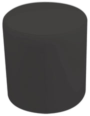 Pouf Poggiapiedi Ø80x44 cm in Similpelle Avalli Cilindro Grigio Scuro