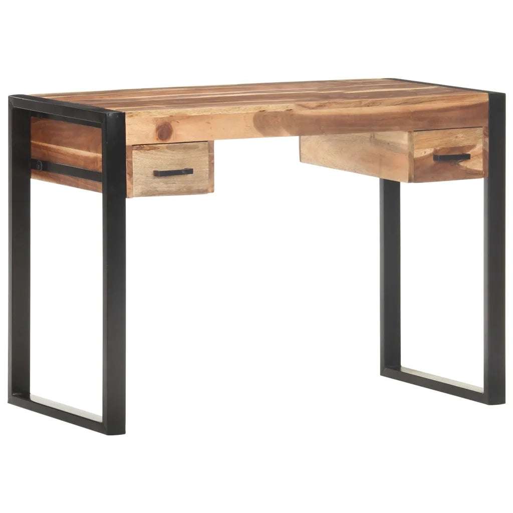 Scrivania 110x50x76 cm in Legno Massello con Finitura Sheesham cod mxl 57259