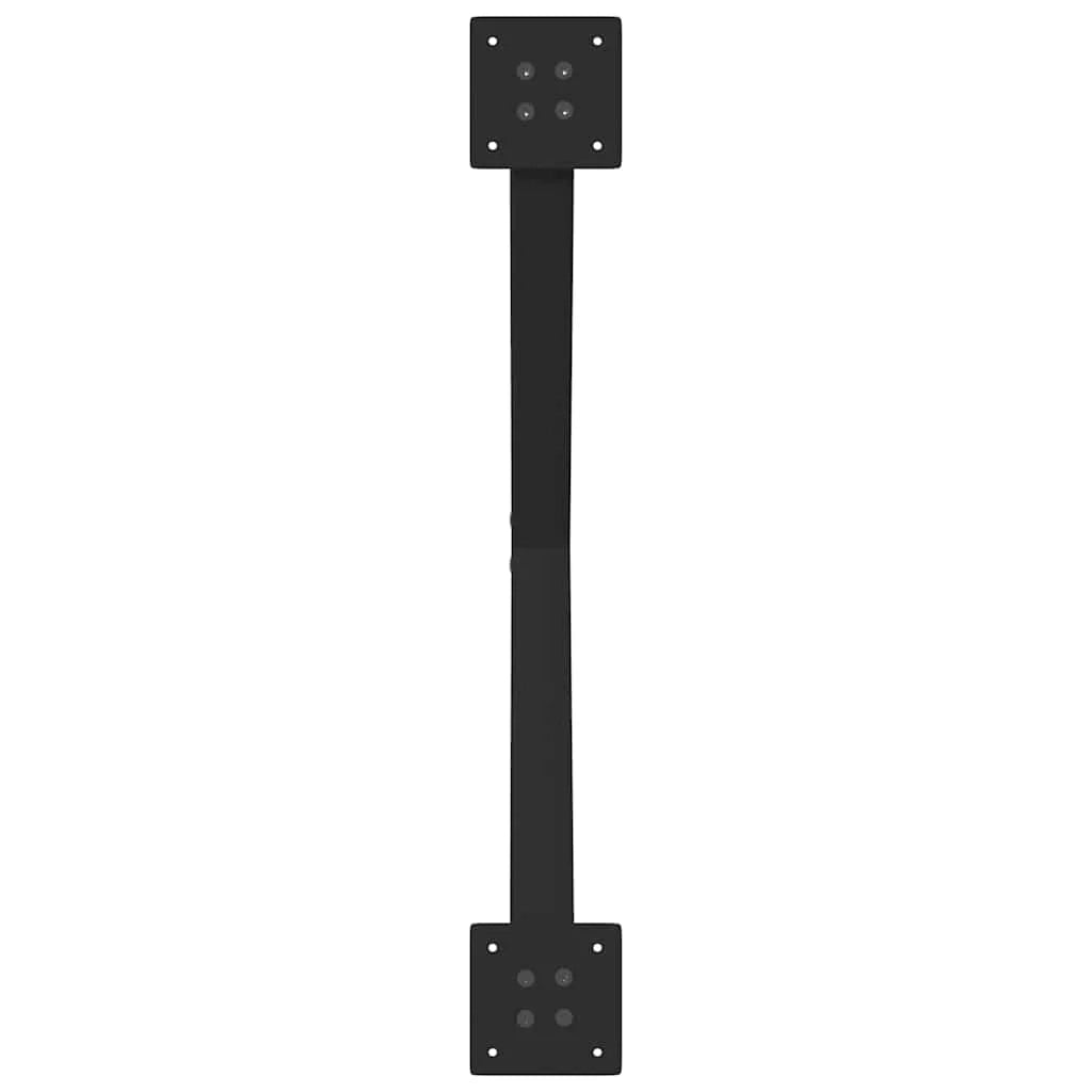 Set di 2 gambe robuste per tavolo da pranzo a forma di X 80 x 73 cm con piedini regolabili stile moderno acciaio nero 02_0057193