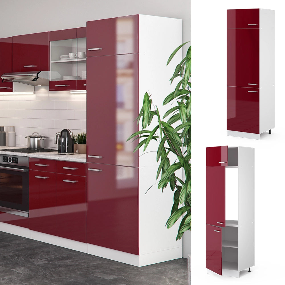 Vicco Armadio frigorifero Rosso lucido 60 cm