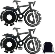 Kit di strumenti per bicicletta - 2 pezzi - Acciaio inossidabile - Borsa flanellata portatile - Multifunzionale - Adatto per la riparazione della bicicletta - Multitool