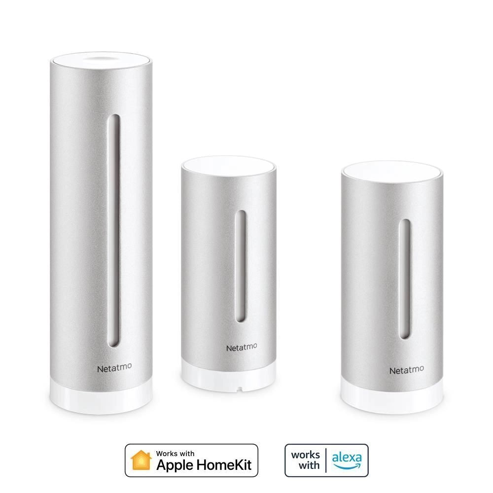 Netatmo NBU-NWS-NIM-EU Stazione Meteo Intelligente Modulo Interno Aggiuntivo Wi-Fi HomeKit Alexa colore Argento