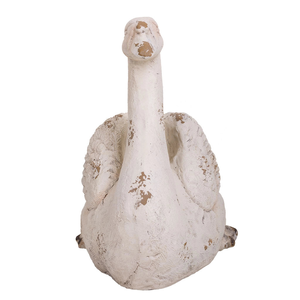 Fioriera decorativa cigno in magnesio 51x35x48h