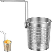 Macchina per pasta pieghevole in acciaio inossidabile - Pastamand per pentola - 25 cm - Setola a rete per pasta - Adatto per frittura e verdure - Zio