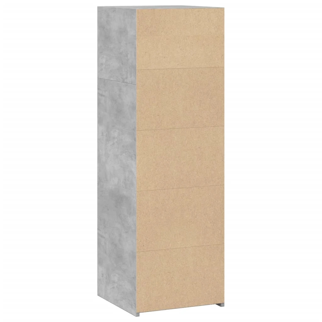 Buffet credenza cassettiera armadio mobile contenitore organizer per cucina soggiorno salotto 40 x 41 x 124 cm legno ingegnerizzato grigio 02_0031935