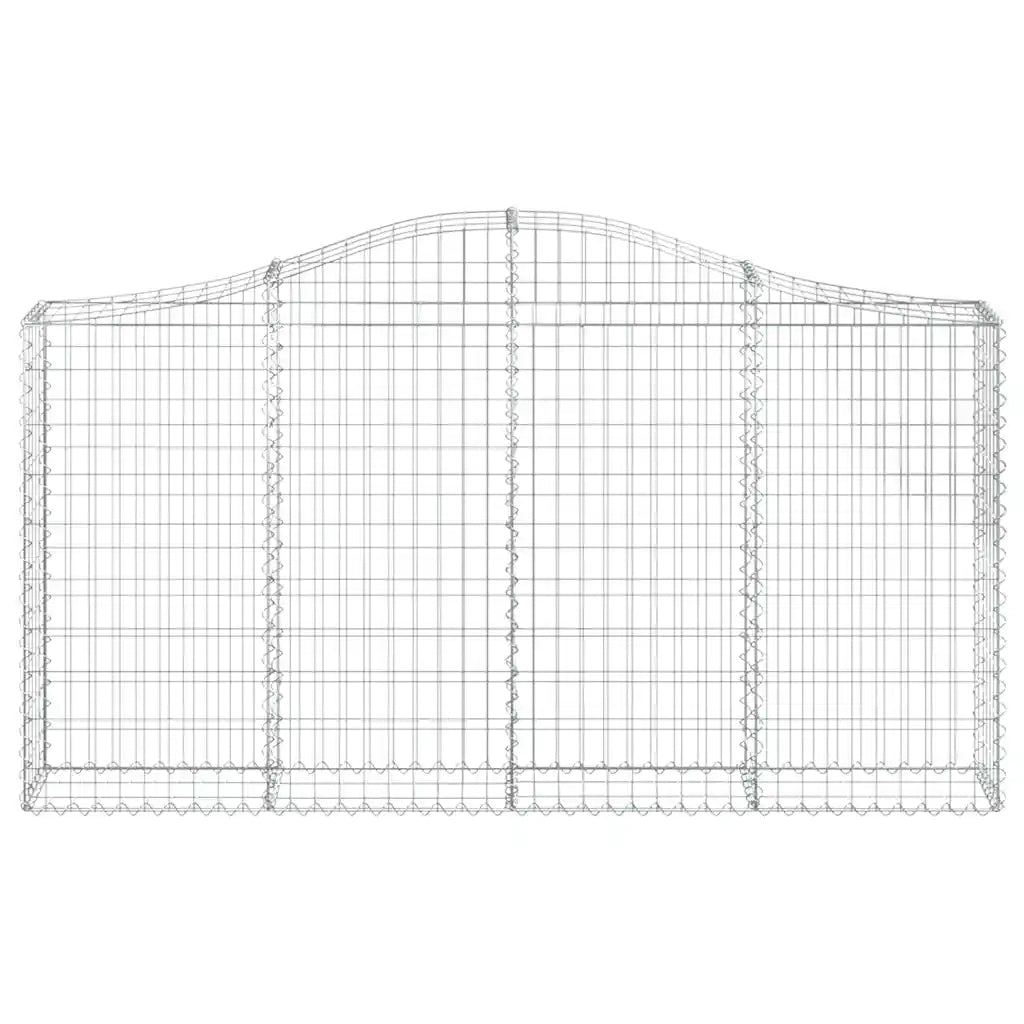 Cesti Gabbioni ad Arco 12 pz 200x30x100/120 cm Ferro Zincato