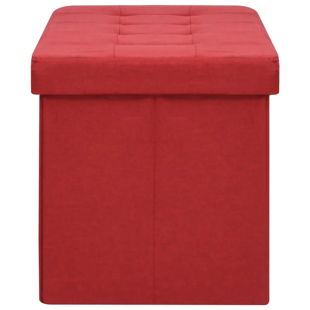 Cassapanca Pieghevole Rosso Vino in Simil Lino cod mxl 53458